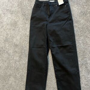 Madewell High-Rise Straight-Leg Black Jeans